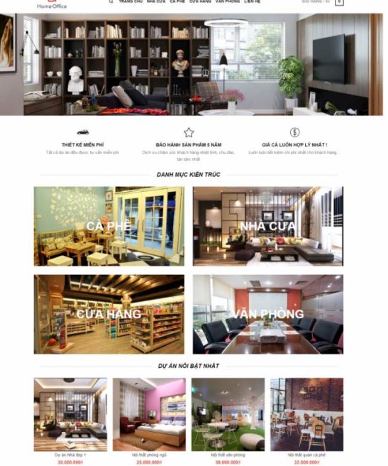 Mẫu web nội thất