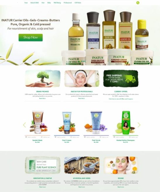 Giao diện web mỹ phẩm