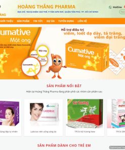 Giao diện web công ty thuốc