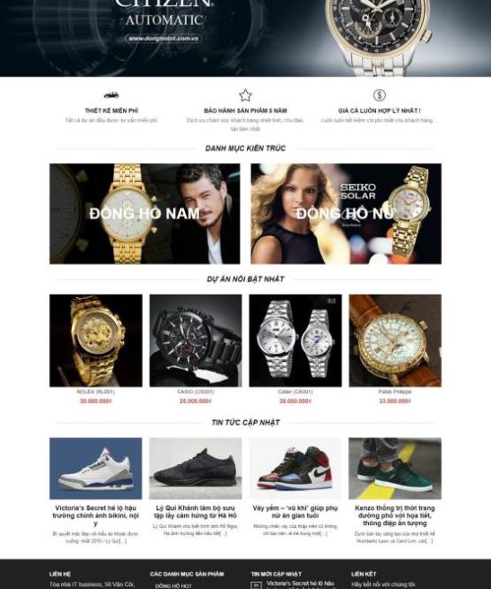 Giao diện web đồng hồ