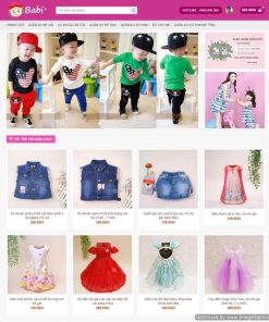 Giao diện web mẹ và bé