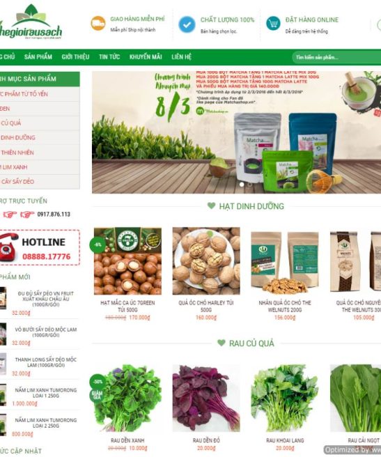 Giao diện thực phẩm xanh