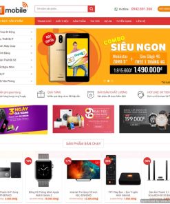 Giao diện web Siêu thị 201