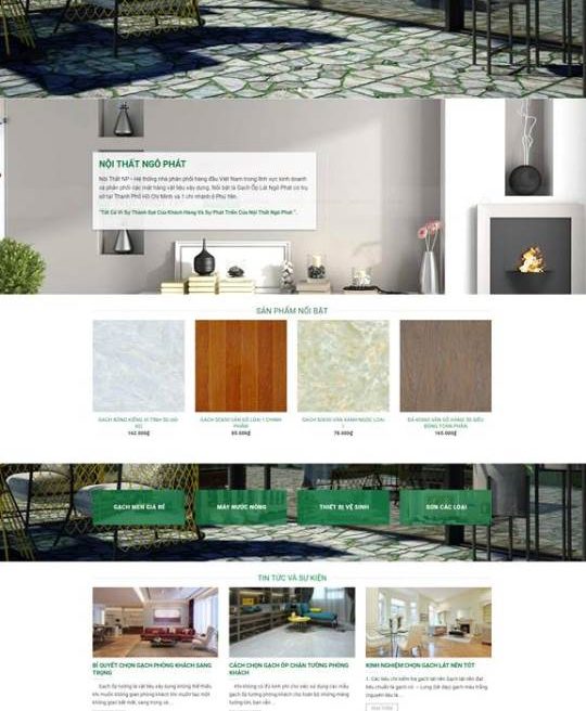 Giao diện web nội thất Ngô Phát