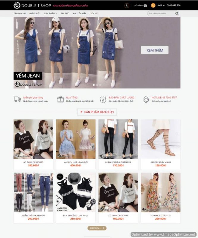 Giao diện web Linh Shop thời trang