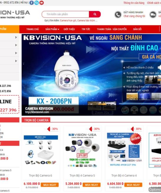 Giao diện web camera kbvision v3