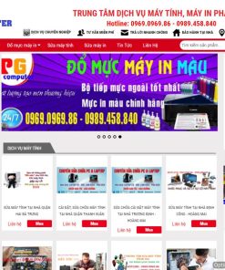 Giao diện web máy tính máy in