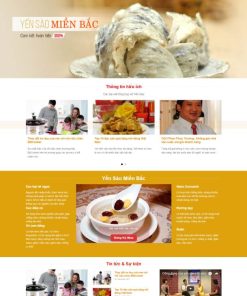 Giao diện web yến sào đẹp