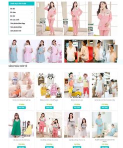 Giao diện web shop mẹ bờm