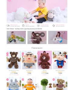 Giao diện web shop gấu HAKU