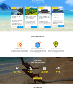 Giao diện web du lịch đẹp nhẹ 2017