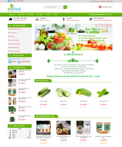 Giao diện web thực phẩm sạch