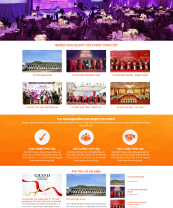Giao diện web tổ chức sự kiện