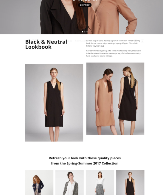 Giao diện web thời trang