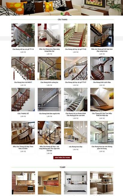Giao diện web nội thất Đăng Quang