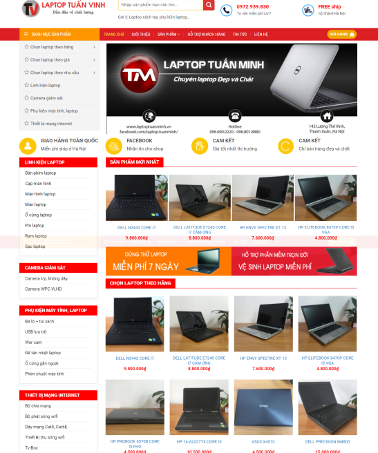 Laptop Tuấn Minh bản wordpress