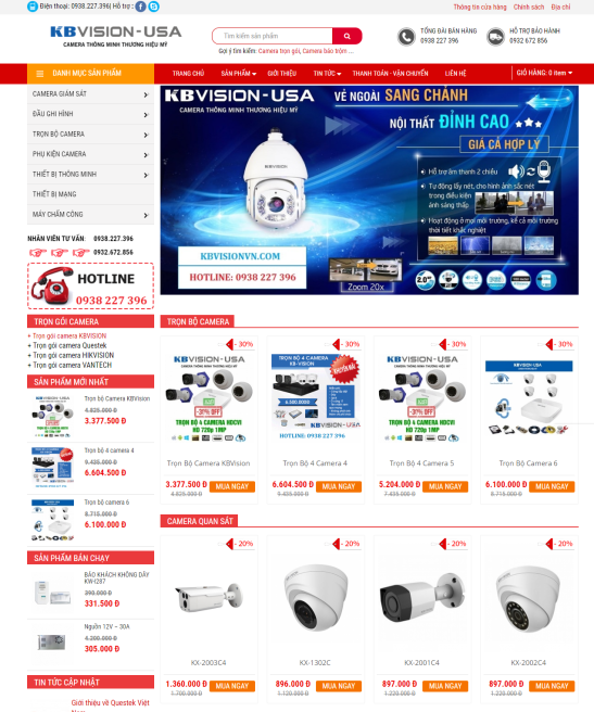Giao diện web camera kbvision