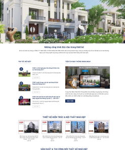 Giao diện web nhà thầu xây dựng thi công