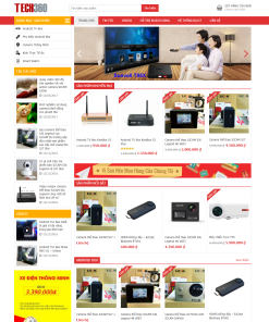 Giao diện web công nghệ tech360