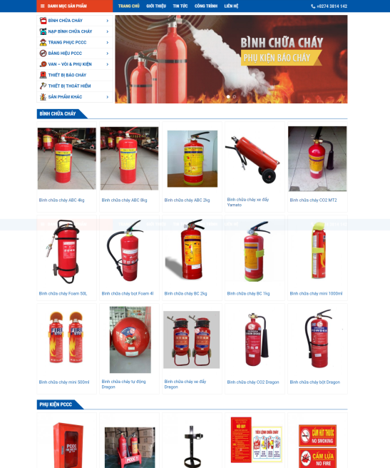 Giao diện web bảo hộ chữa cháy