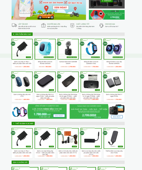 Giao diện web bán hàng 2018 bán thiết bị công nghệ