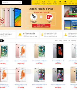 Giao diện web bán hàng điện thoại di động