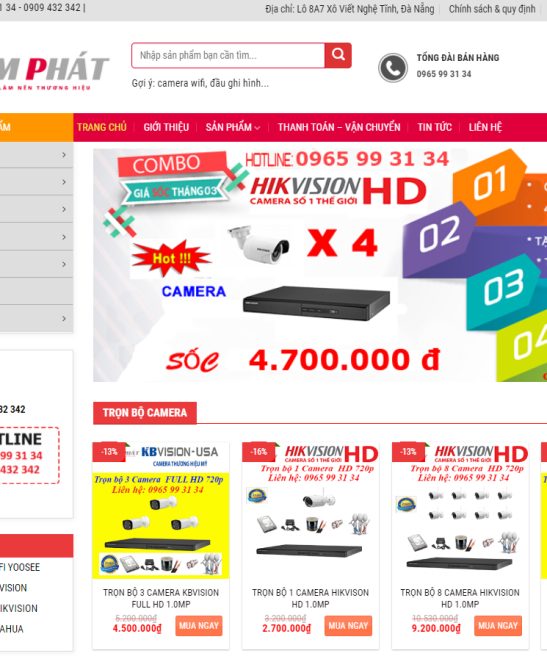 Thiết kế web camera an ninh – thiết kế web camera giám sát