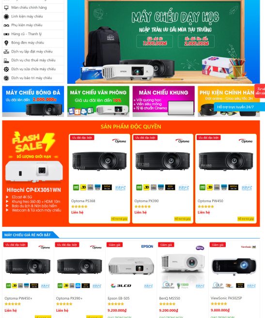 Giao diện web máy chiếu, Giao diện web máy in máy tính đẹp