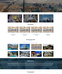 Giao diện web công ty xây dựng