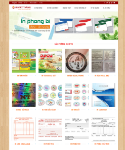 Giao diện web in ấn đẹp