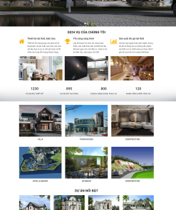Giao diện web thiết kế biệt thự kiến trúc