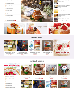 Giao diện web bánh kẹo cute lớp 1e