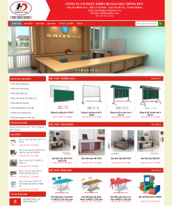 Giao diện web nội thất Hồng Đức