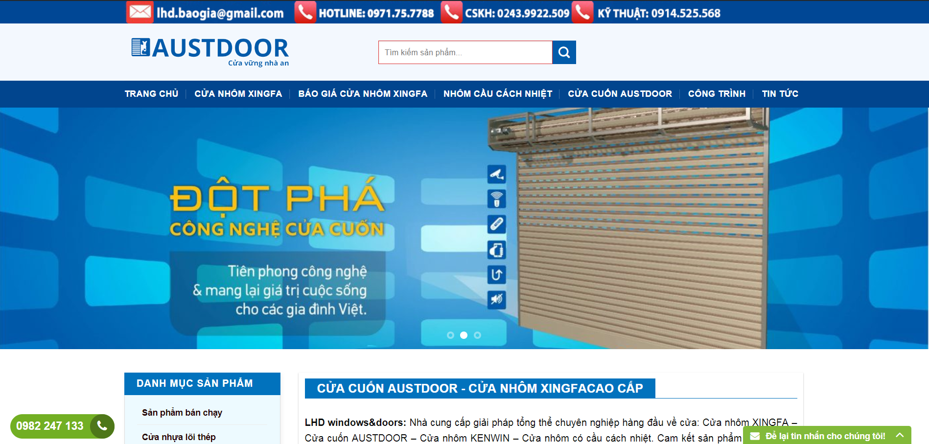 Thiết kế website cửa cuốn – giá rẻ chuẩn seo