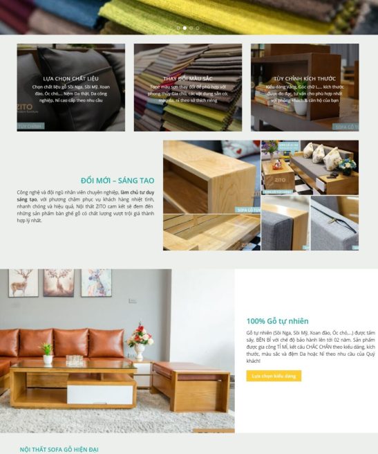 Giao diện web nội thất đẹp