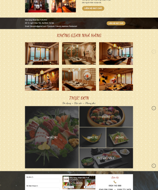 Giao diện web nhà hàng đẹp