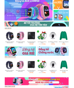 Giao diện web đồng hồ công nghệ