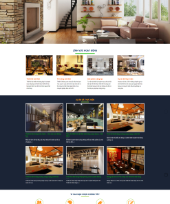 Giao diện web nội thất xây dựng tiến an