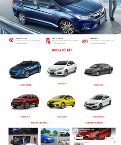 Giao diện web xe hơi Honda Bắc Ninh
