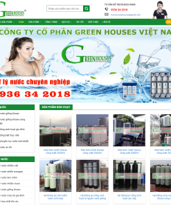 Giao diện web shop nhẹ nhàng máy lọc nước 2018