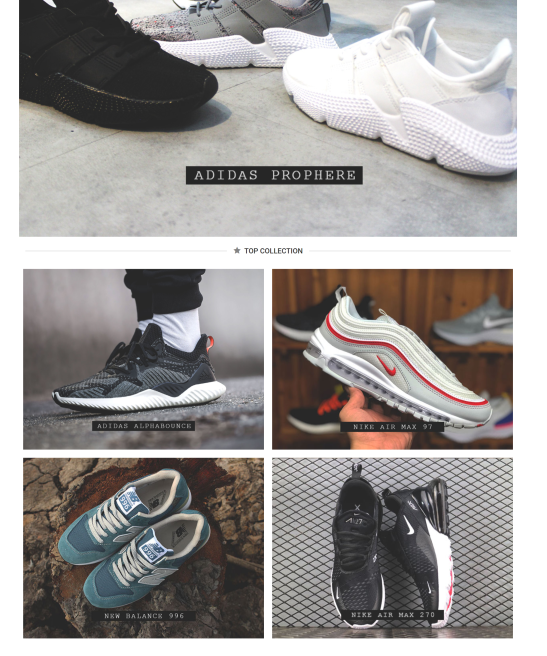 Web giày shop đẹp 2018