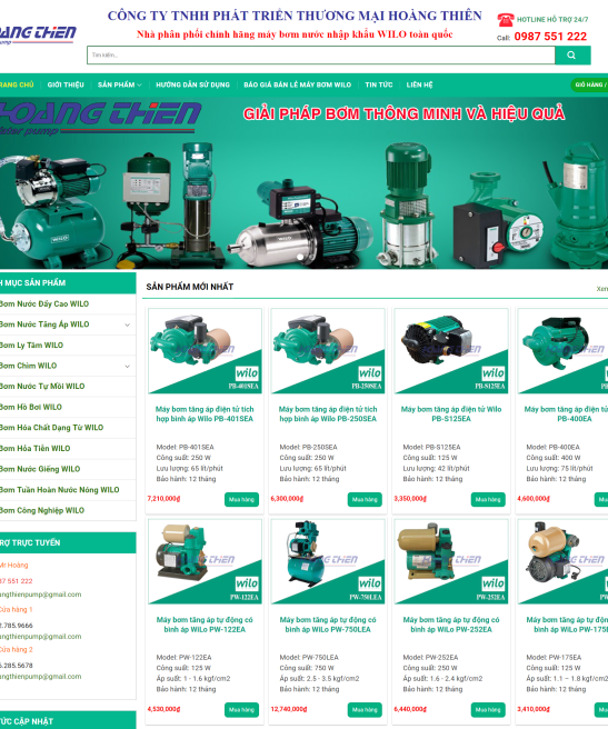 Mẫu web shop đồ kỹ thuật bán hàng