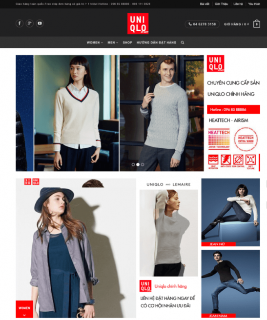 Web thời trang hàng hiệu đẹp