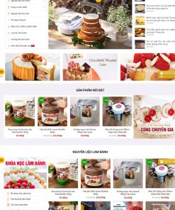 Giao diện web bánh kẹo siêu thị 2019