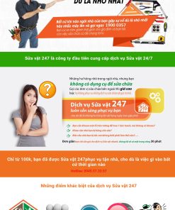 Giao diện web sửa chữa điện lạnh điện máy ngày hè nắng