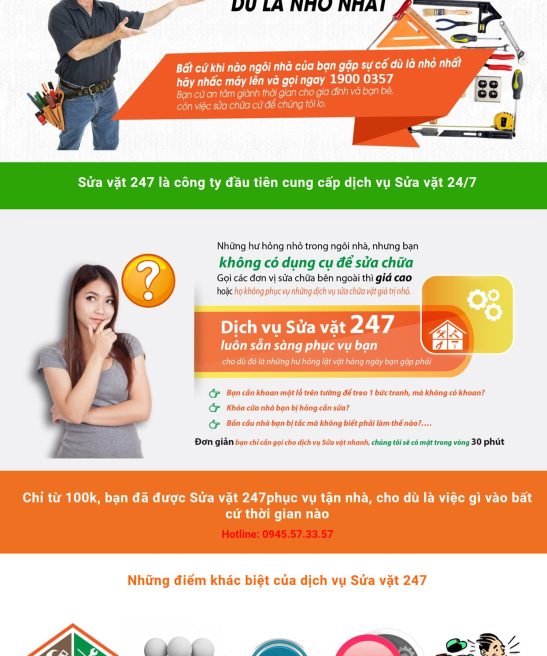 Giao diện web sửa chữa điện lạnh điện máy ngày hè nắng