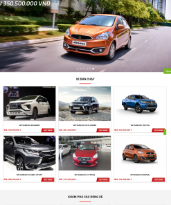 Giao diện web bán xe hơi đẹp 2019