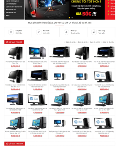 Giao diện web về mảng máy tính đẹp 2019