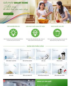 Giao diện web thiết bị điện tươi mát thoáng đãng