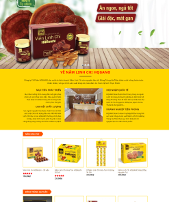 Giao diện web về quà biếu tặng, giao diện web nấm linh chi